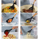 Jogo de Utensílios 12 Peças Silicone com Cabo de Madeira — Cozinha com Estilo e Qualidade
