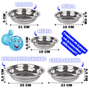 Conjunto 5 Tigelas Bowls Aço Inox — Do Preparo à Mesa com Estilo e Qualidade
