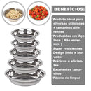 Conjunto 5 Tigelas Bowls Aço Inox — Do Preparo à Mesa com Estilo e Qualidade