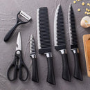 Kit 6 Facas Profissionais Antiaderentes para Cozinha e Churrasco