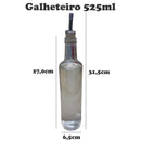 Galheteiro de Vidro com Bico Dosador Cortiça 525ml — Trio Azeite Vinagre e Óleo