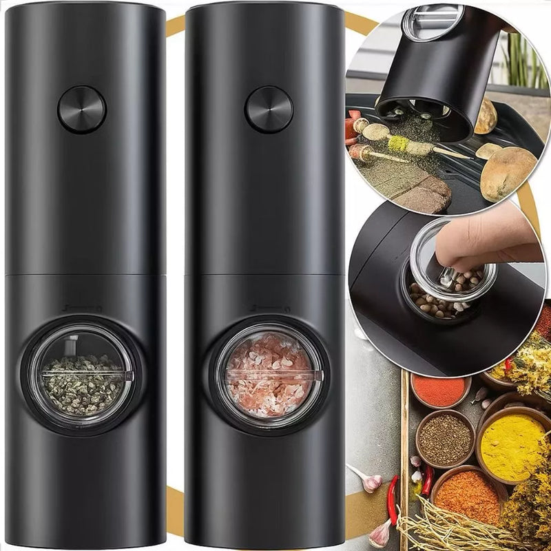 Moedor Elétrico de Sal e Pimenta Automático com LED — Tempero Fresquinho com um Toque