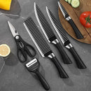 Kit 6 Facas Profissionais Antiaderentes para Cozinha e Churrasco